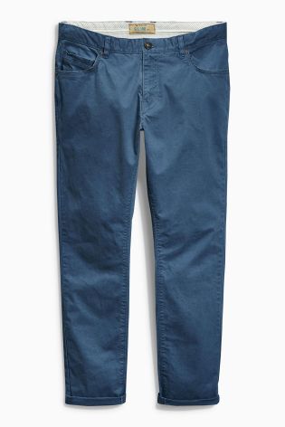 5 Pocket Jeans Style Belted Laundered Trousers
